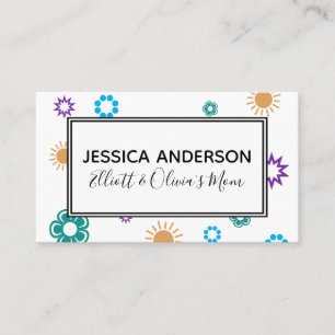 Colourful Shapes Mummy Playdate Calling Card