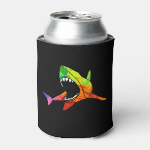 Colourful Shark Can Cooler