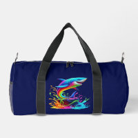 Colourful Shark Splash Zippered Pouch