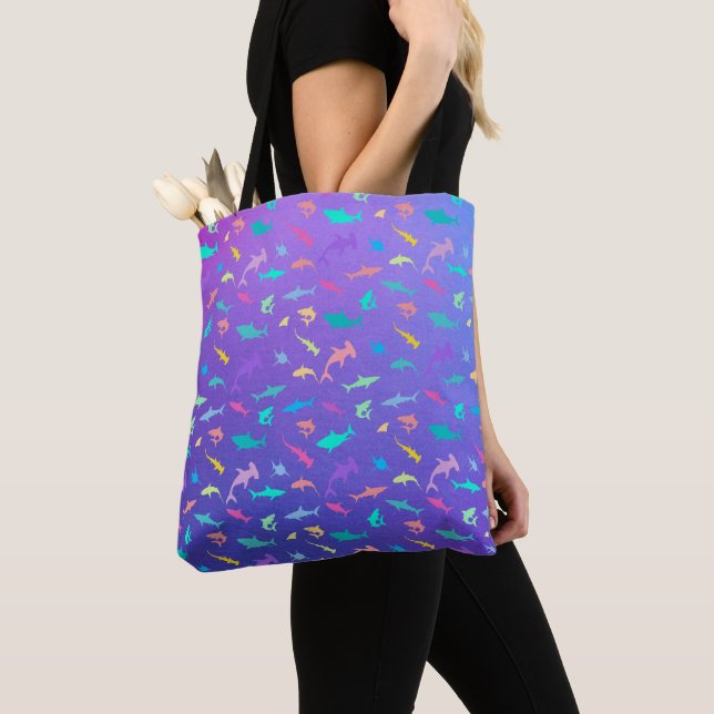 Colourful shark under the sea School Party Tote Bag (Close Up)