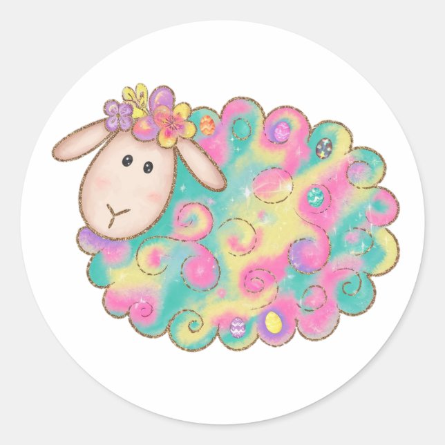 Colourful sheep sticker (Front)