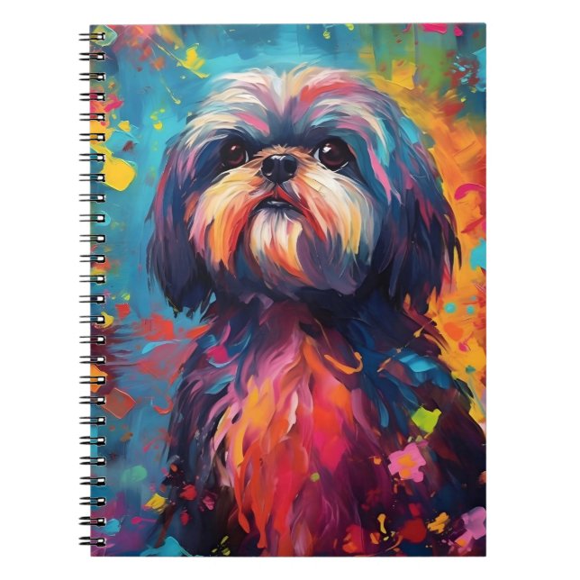 Colourful Shih Tzu Notebook (Front)