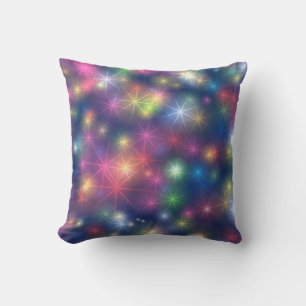 Colourful Shining Stars Cosmic Lights Cushion
