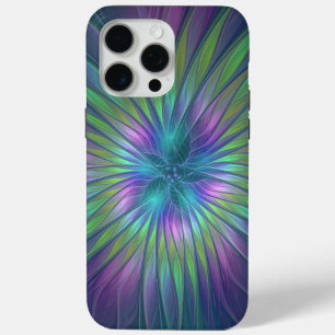 Colourful Shiny Fantasy Flower Abstract Fractal Ar iPhone 15 Pro Max Case