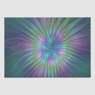 Colourful Shiny Fantasy Flower Abstract Fractal Ar Tissue Paper