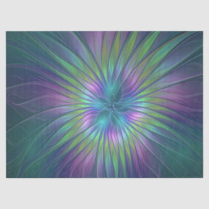 Colourful Shiny Fantasy Flower Abstract Fractal Ar Tissue Paper