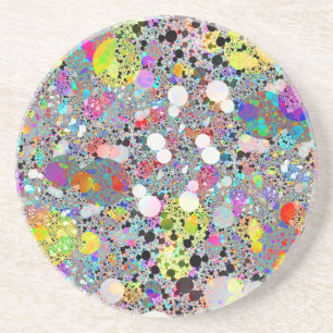 Colourful Shiny Stones Terrazzo Coaster
