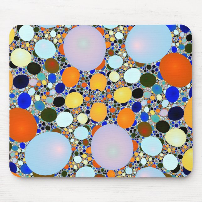 Colourful Shiny Stones Terrazzo Mouse Pad (Front)