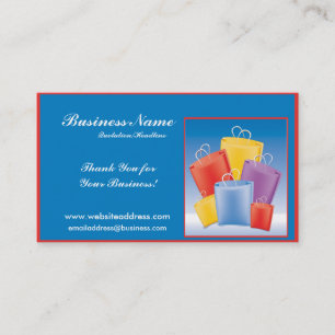Colourful Shopping Bags Business Cards