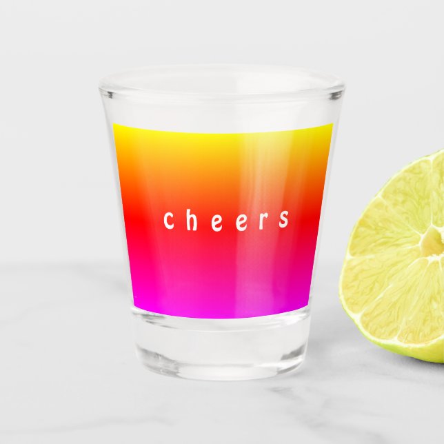 Colourful Shot Glass Cheers - Fresh Colours (Front)