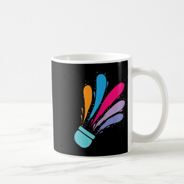 Colourful Shuttle Badminton  Coffee Mug (Right)