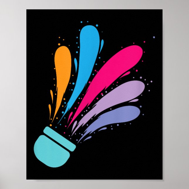 Colourful Shuttle Badminton  Poster (Front)