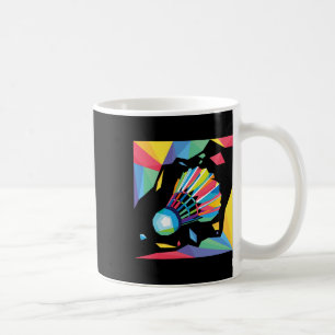 Colourful Shuttle - Birdie Badminton Player Sports Coffee Mug