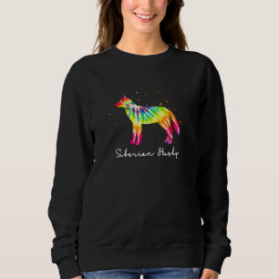 Colourful Siberian Husky Dog Mum Siberian Husky Sweatshirt