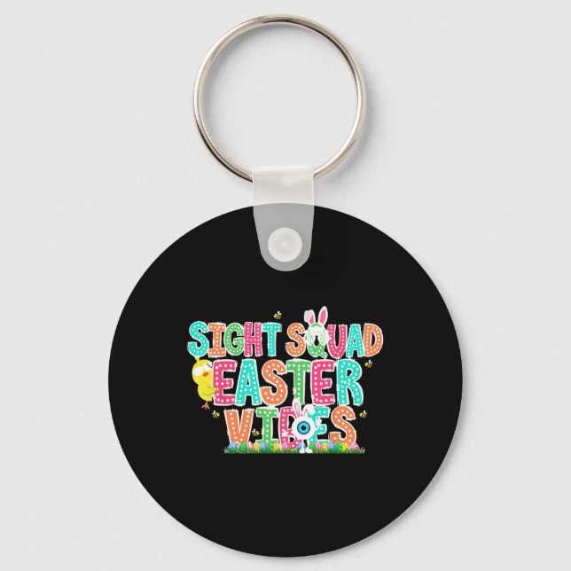 Colourful Sight Squad Easter Vibes Optometric Tech Key Ring (Front)