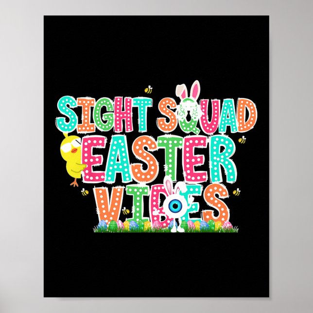 Colourful Sight Squad Easter Vibes Optometric Tech Poster (Front)