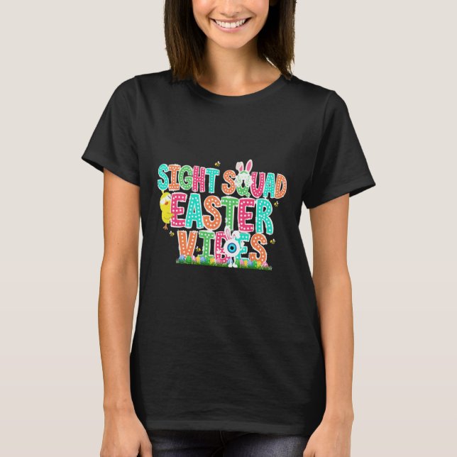 Colourful Sight Squad Easter Vibes Optometric Tech T-Shirt (Front)
