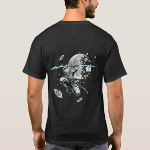 Colourful Silent Ninja Warrior   Front and Back T-Shirt