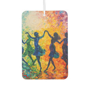 Colourful Silhouettes Dancing Car Air Freshener