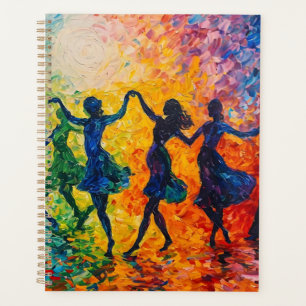 Colourful Silhouettes Dancing Planner