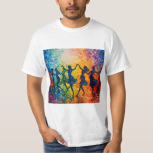 Colourful Silhouettes Dancing T-Shirt