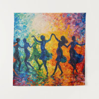 Colourful Silhouettes Dancing