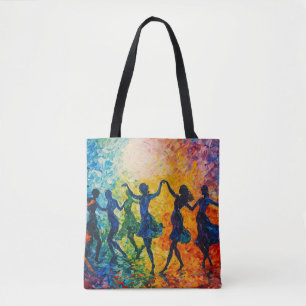 Colourful Silhouettes Dancing Tote Bag