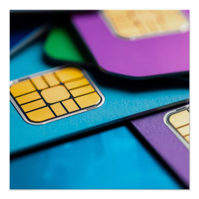 Colourful sim-cards poster (Front)