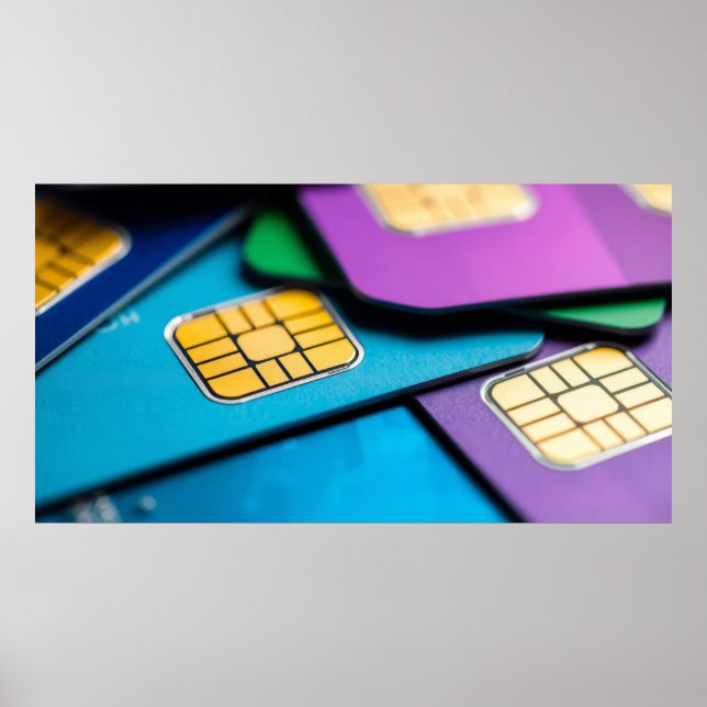 Colourful sim-cards poster (Front)