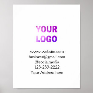 Colourful simple add your logo name text image poster