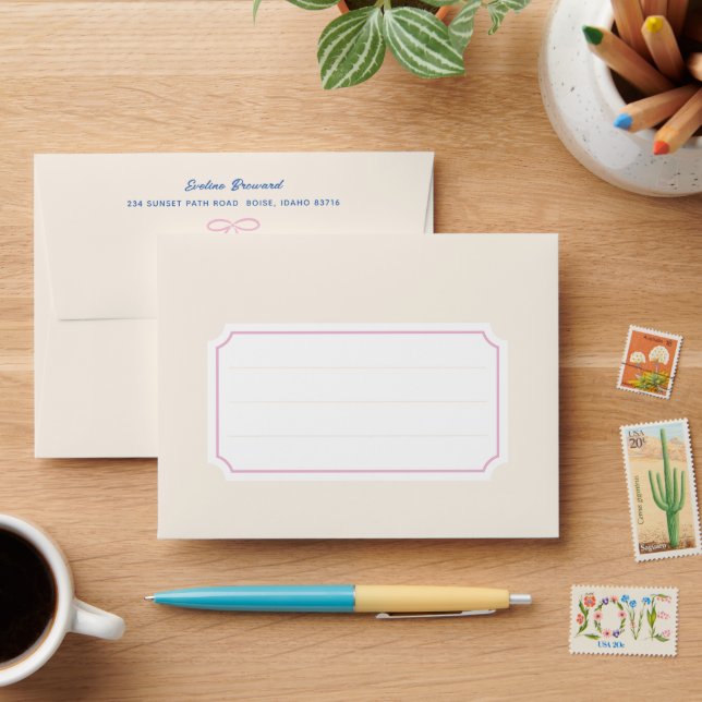 Colourful Simple Bows Stationery Envelope (Desk)