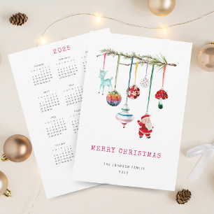 Colourful Simple Merry Christmas Holiday Card