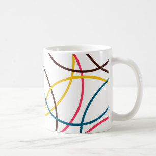 Colourful, simple modern cool, urban trendy circle coffee mug
