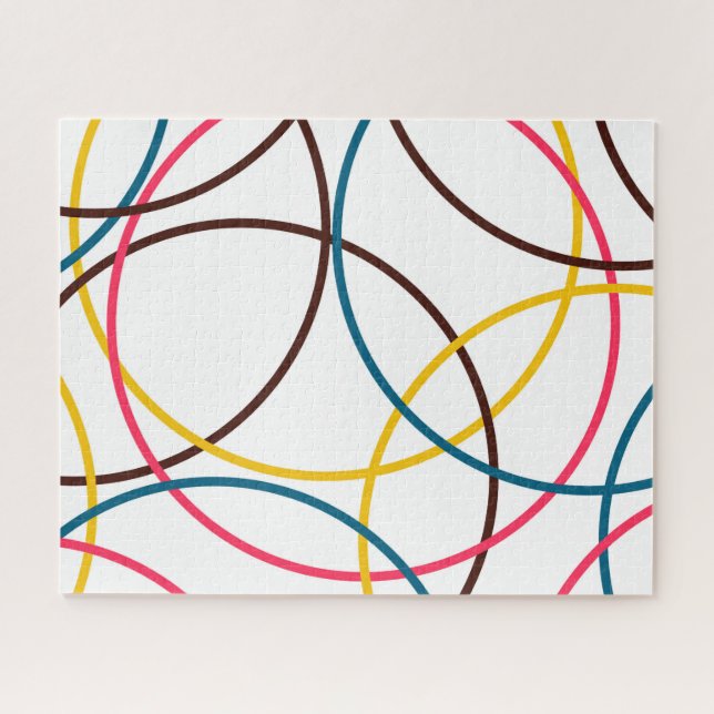 Colourful, simple modern cool, urban trendy jigsaw puzzle (Horizontal)