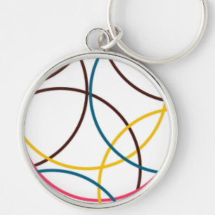 Colourful, simple modern cool, urban trendy key ring