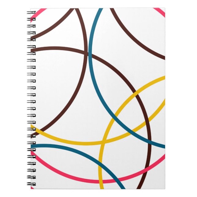 Colourful, simple modern cool, urban trendy notebook (Front)