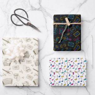 Colourful Simple Music Arts Wrapping Paper Sheet