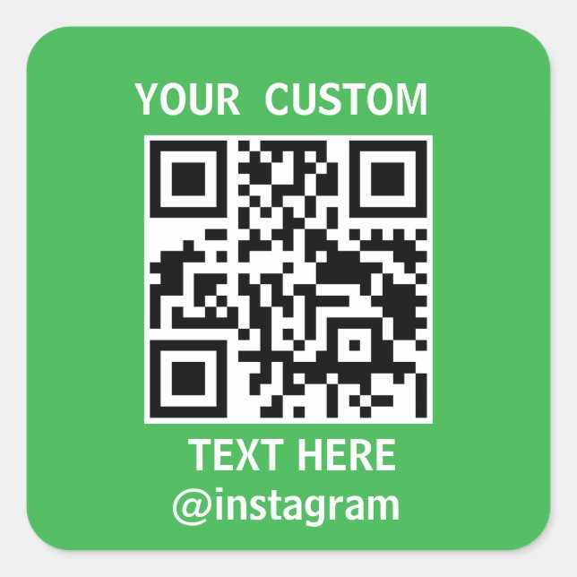 Colourful | Simple QR Small Business Custom QR Cod Square Sticker (Front)