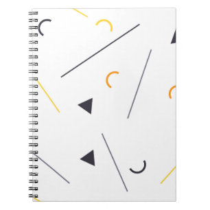 Colourful, simple, trendy, urban geometric design notebook