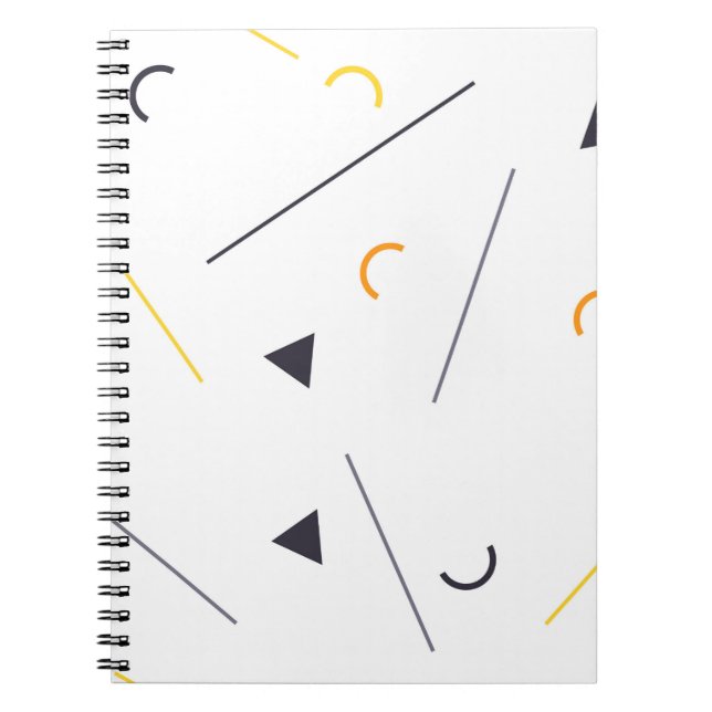 Colourful, simple, trendy, urban geometric design notebook (Front)