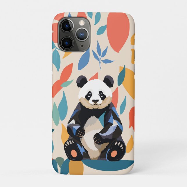 Colourful Sitting Panda Bear Matisse Inspired Case-Mate iPhone Case (Back)