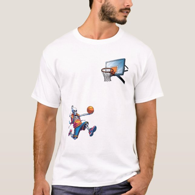 Colourful Skeleton Slam Dunk  T-Shirt (Front)