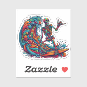 Colourful Skeleton Surfer