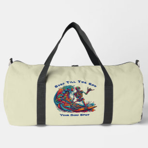 Colourful Skeleton Surfer Duffle Bag