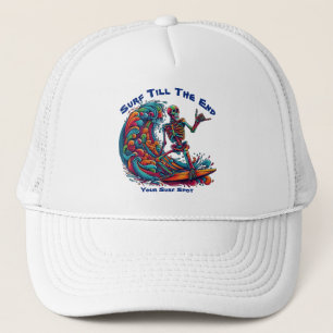Colourful Skeleton Surfer Trucker Hat