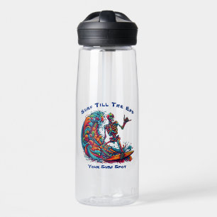 Colourful Skeleton Surfer Water Bottle