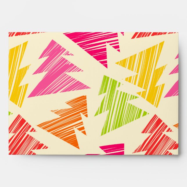 Colourful Sketchy Christmas Trees Envelope (Front)