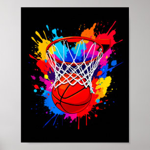 Colourful Sketll Colour Splash Tie Dye Hoop Net Gr Poster