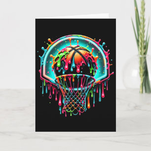 Colourful Sketll Dripping Colour Splash Hoop Net D Card