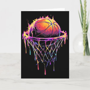 Colourful Sketll Dripping Colour Splash Hoop Net D Card